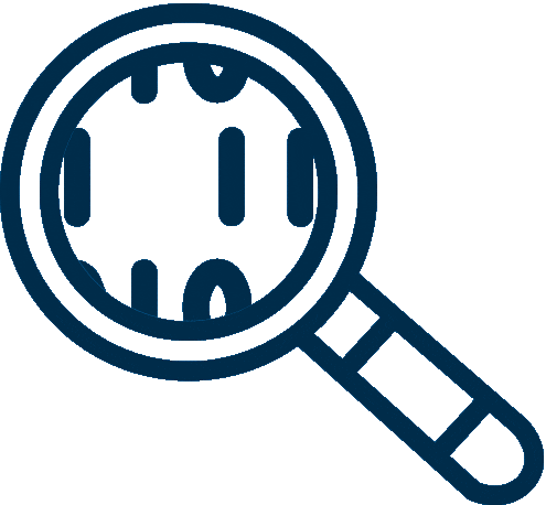 Abbildung: Lupe mit Einsen und Nullen darin