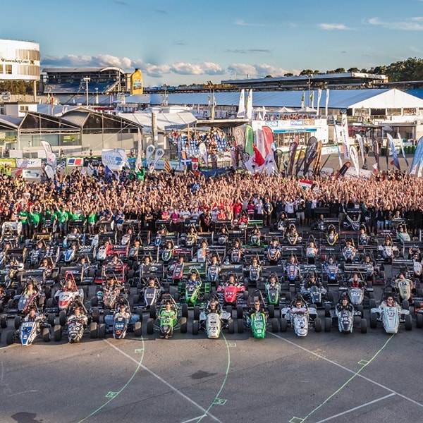 racing cars at starting line