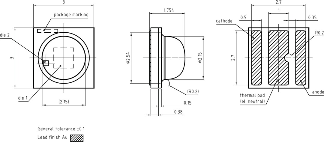 Mechanical Drawing - ams OSRAM OSLON® SSL LEDs