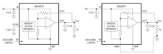 Analog Devices / Maxim Integrated MAX6070/71 Spannungsreferenzen