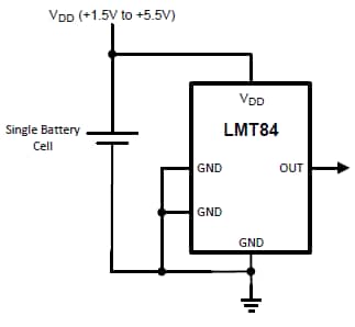 Blockdiagramm - Texas Instruments LMT8x Temperatursensoren