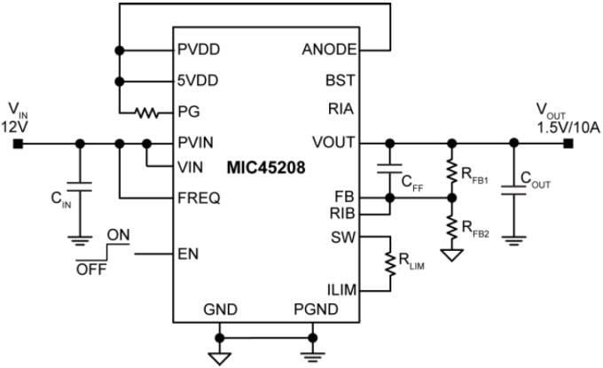 Microchip Technology Micrel MIC45208 10A DC-DC-Leistungsmodul