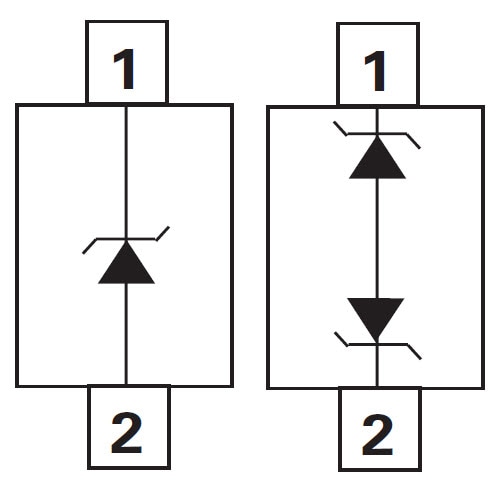Block Diagram - Littelfuse SD / SD-C 450W Discrete TVS Diodes