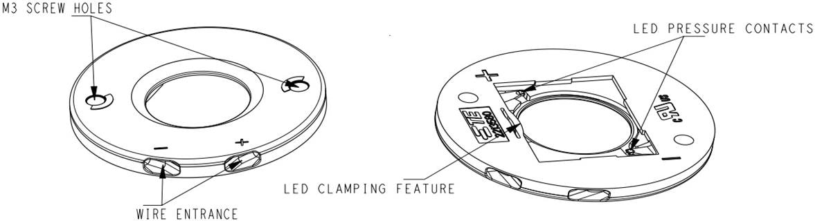 Technische Zeichnung - TE Connectivity LUMAWISE Z50 LED-Fassung