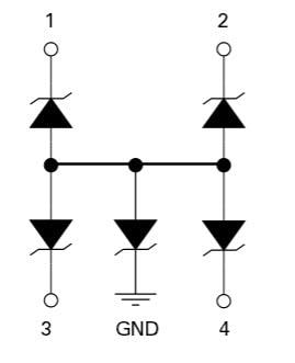 Blockdiagramm - Littelfuse SP1015 Series TVS Diode Array