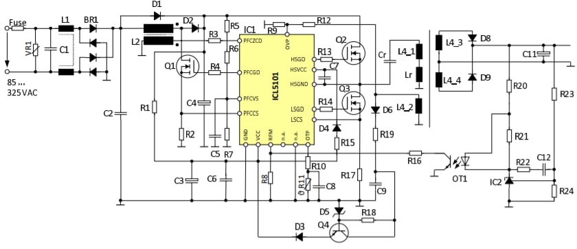 Infineon Technologies ICL5101 LED Resonanz-Controller-IC