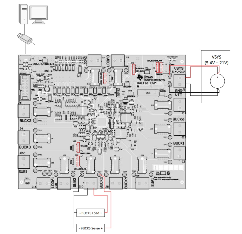 Blockdiagramm - Texas Instruments TPS650860EVM-116 Evaluierungsmodul
