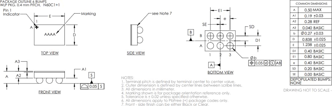 Technische Zeichnung - Analog Devices / Maxim Integrated MAX44290 Operationsverstärker mit niedrigem Offset und geringem Stromverbrauch