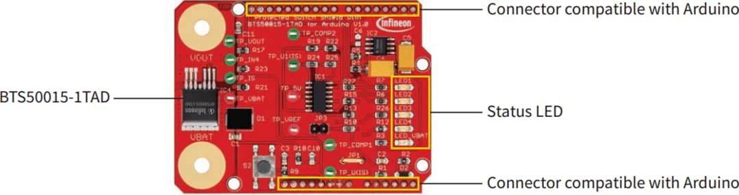 Infineon Technologies SHIELDBTS50015-1TAD 12V-Schutzschalter-Shield