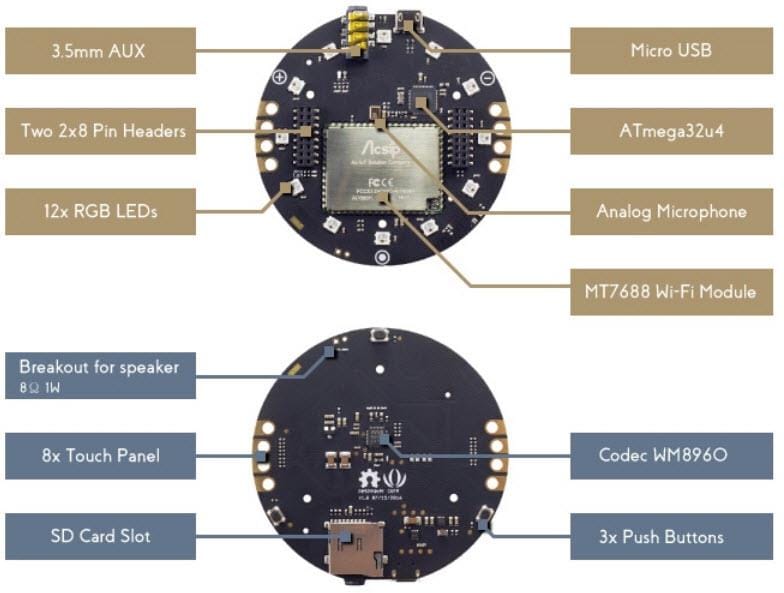 Seeed Studio ReSpeaker-Bauteile