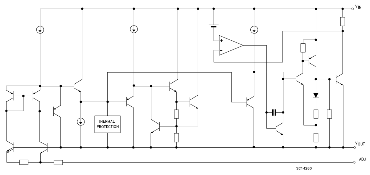 Blockdiagramm - STMicroelectronics LD1086 Positiver Low-Drop-Spannungsregler