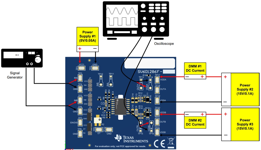 Technische Zeichnung - Texas Instruments UCC2x52xEVM-286 Gate-Treiber-Evaluationsmodule