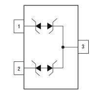 Blockdiagramm - Bourns CDSOT23-T24CAN-Q AEC-Q101 CANbus-Schutzvorrichtungen