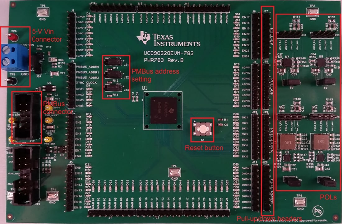Schaltplan - Texas Instruments UCD90320EVM-783 Evaluierungsmodul (EVM)