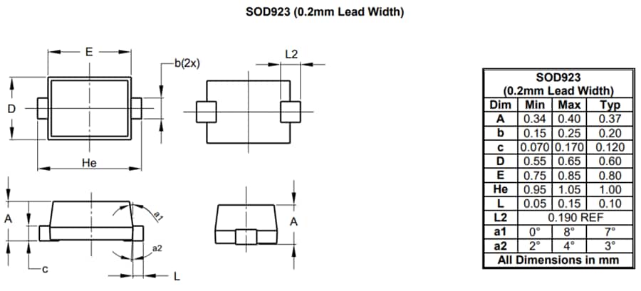 Diodes Incorporated DZ9Fx Oberflächenmontierbare Zenerdioden