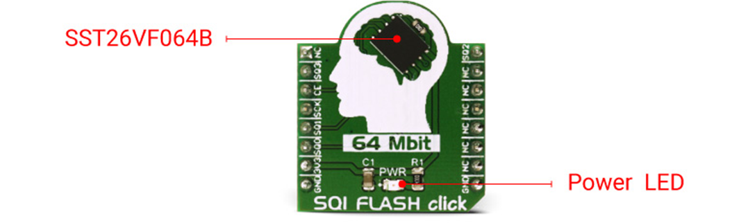 Mikroe MIKROE-2828 SQI-Flash-Click