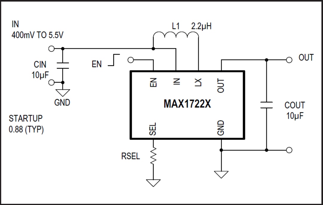 Applikations-Schaltungsdiagramm - Analog Devices / Maxim Integrated MAX17220 - MAX17225 DC/DC-Wandler