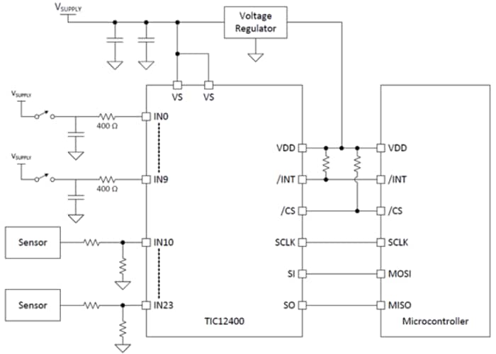 Schaltplan - Texas Instruments TIC12400/TIC12400-Q1 MSDI