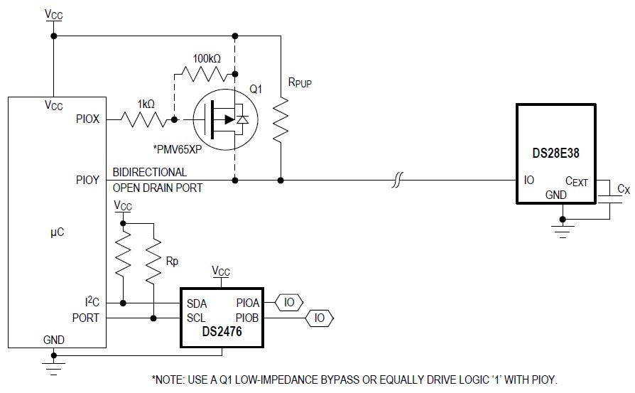 Applikations-Schaltungsdiagramm - Analog Devices / Maxim Integrated DS28E38 DeepCover® Secure-ECDSA-Authenticator