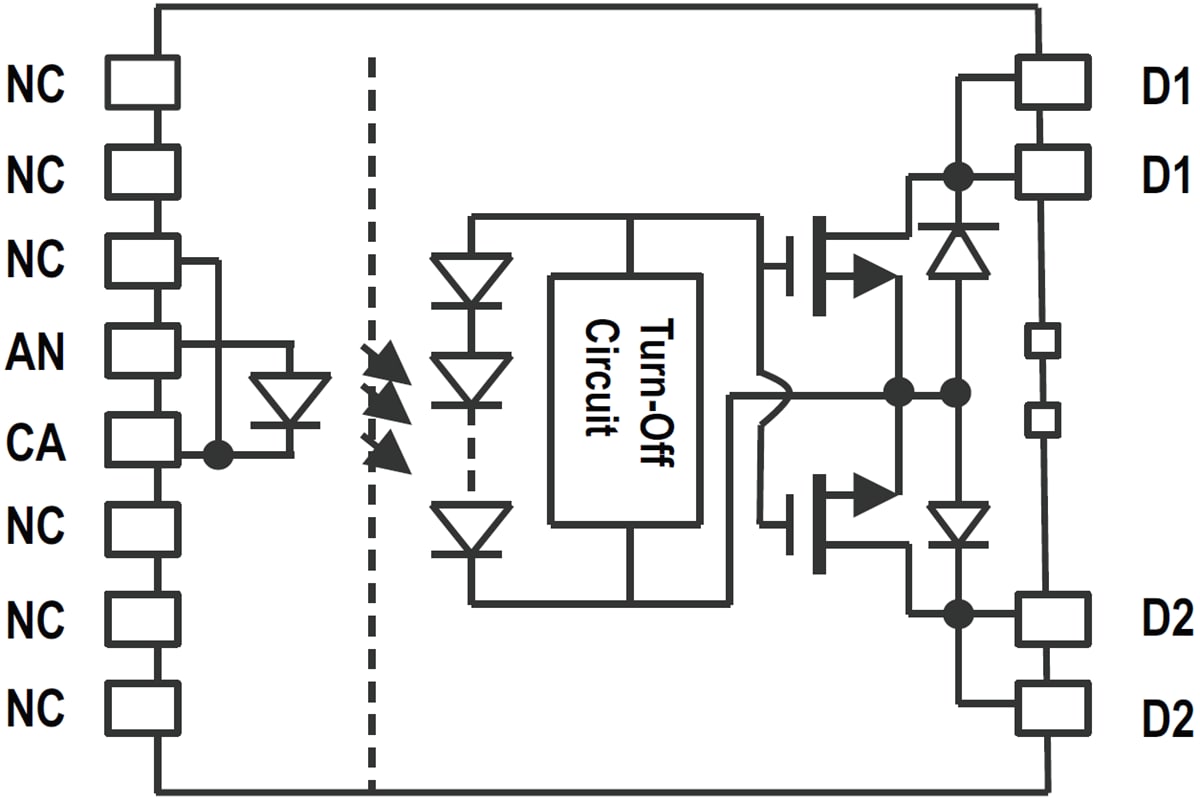 Blockdiagramm - Broadcom ASSR-601J 1-Form-A-Solid State Relais