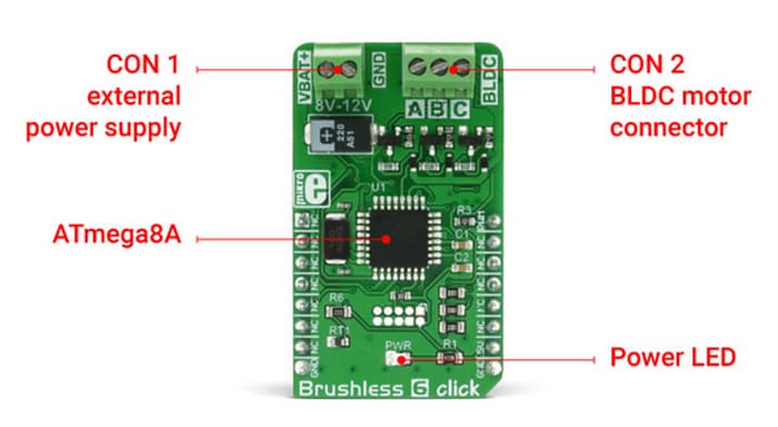 Blockdiagramm - Mikroe MIKROE-2847 Brushless 6 click