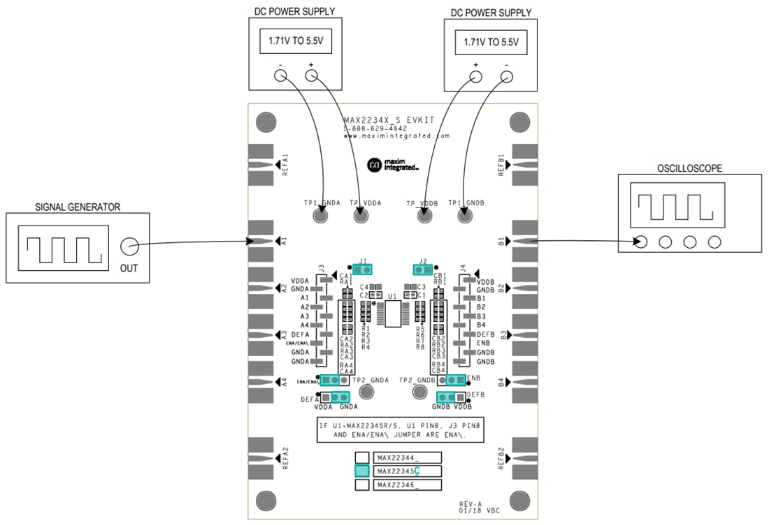 Tabelle - Analog Devices / Maxim Integrated MAX22345 Evaluierungskit