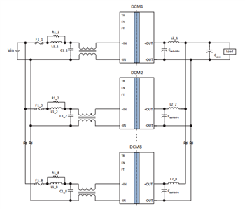 Applikations-Schaltungsdiagramm - Vicor DCM3623 Isolierte und geregelte DC/DC-Wandler
