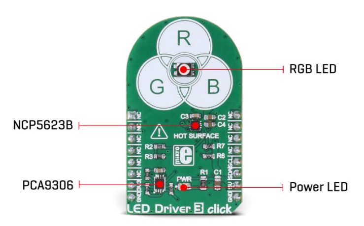 Mikroe MIKROE-2950 LED Driver 3 Click Board™