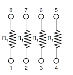Schaltplan - Vishay / Thin Film DFN-Dual-Flat-Dünnschicht-Widerstandsnetzwerke