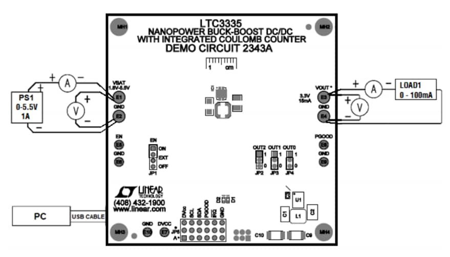 Schaltungsanordnung - Analog Devices Inc. LTC333x Demonstrationsboards