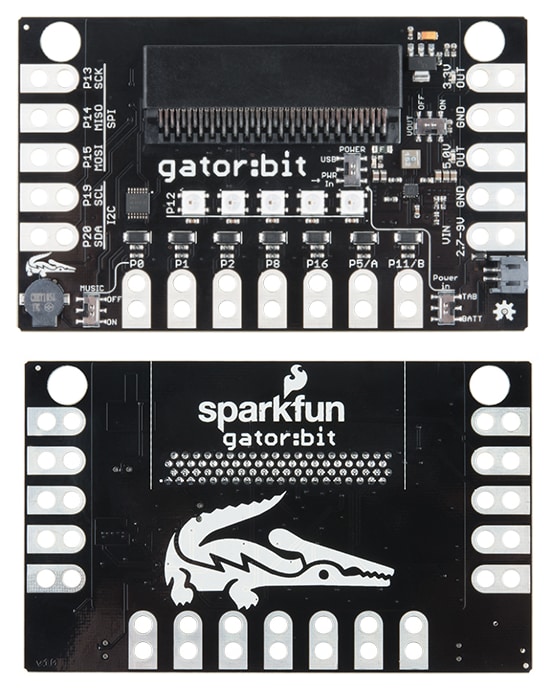 Schaltungsanordnung - SparkFun DEV-14484 gator:bit und DEV-15162 gator:bit v2.0
