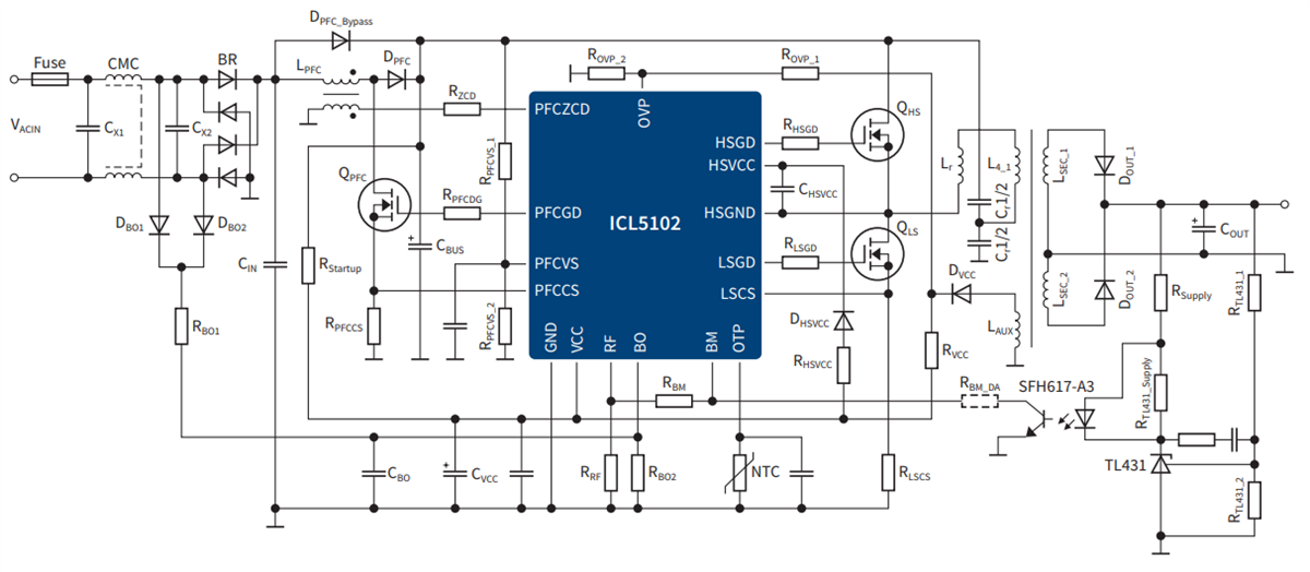 Infineon Technologies ICL5102 Leistungsstarker PFC-Resonanzcontroller