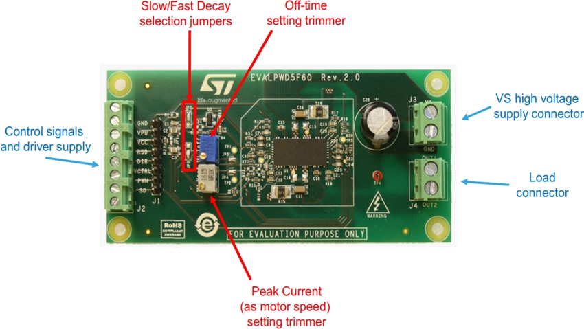 STMicroelectronics EVALPWD5F60 Demonstrationsboard