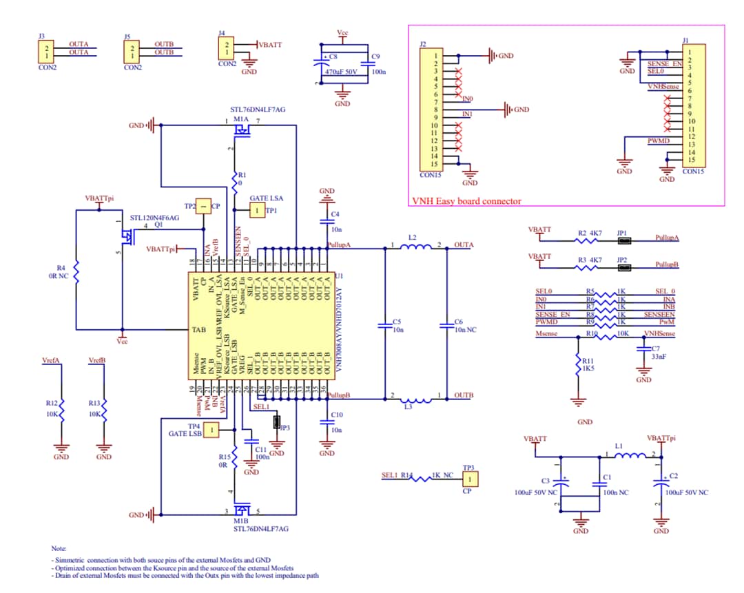 STMicroelectronics EV-VNHD7008AY Evaluierungsboard