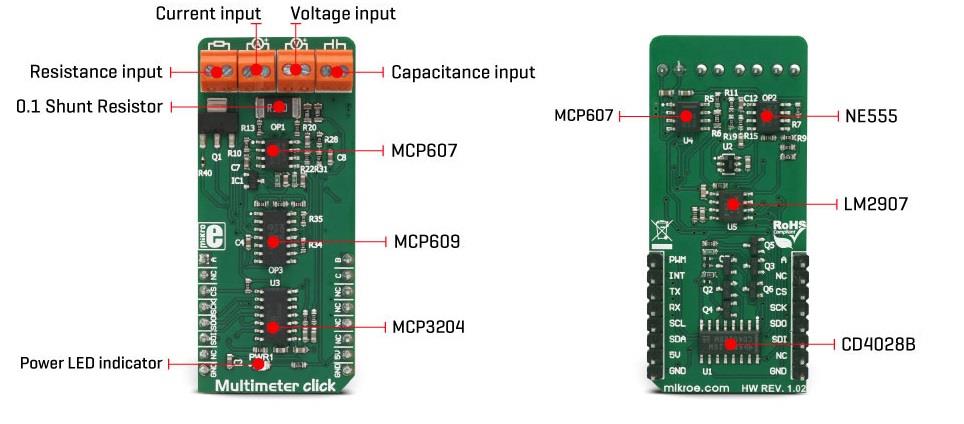 Mikroe MIKROE-3116 Multimeter Click