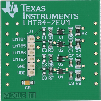 Technische Zeichnung - Texas Instruments LMT8x Evaluierungsmodule