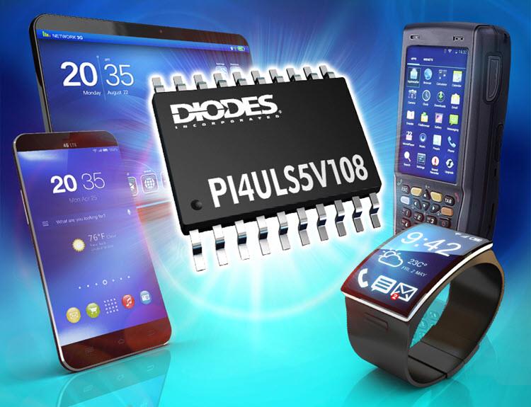 Diodes Incorporated PI4ULS5V108 Bidirektionaler 8-Bit-Pegelwandler