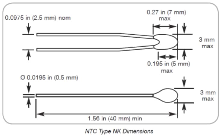 Amphenol Advanced Sensors NK-Baureihe NTC-Thermistoren