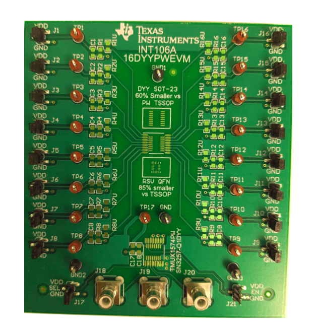 Schaltungsanordnung - Texas Instruments 16DYYPWEVM Testboard