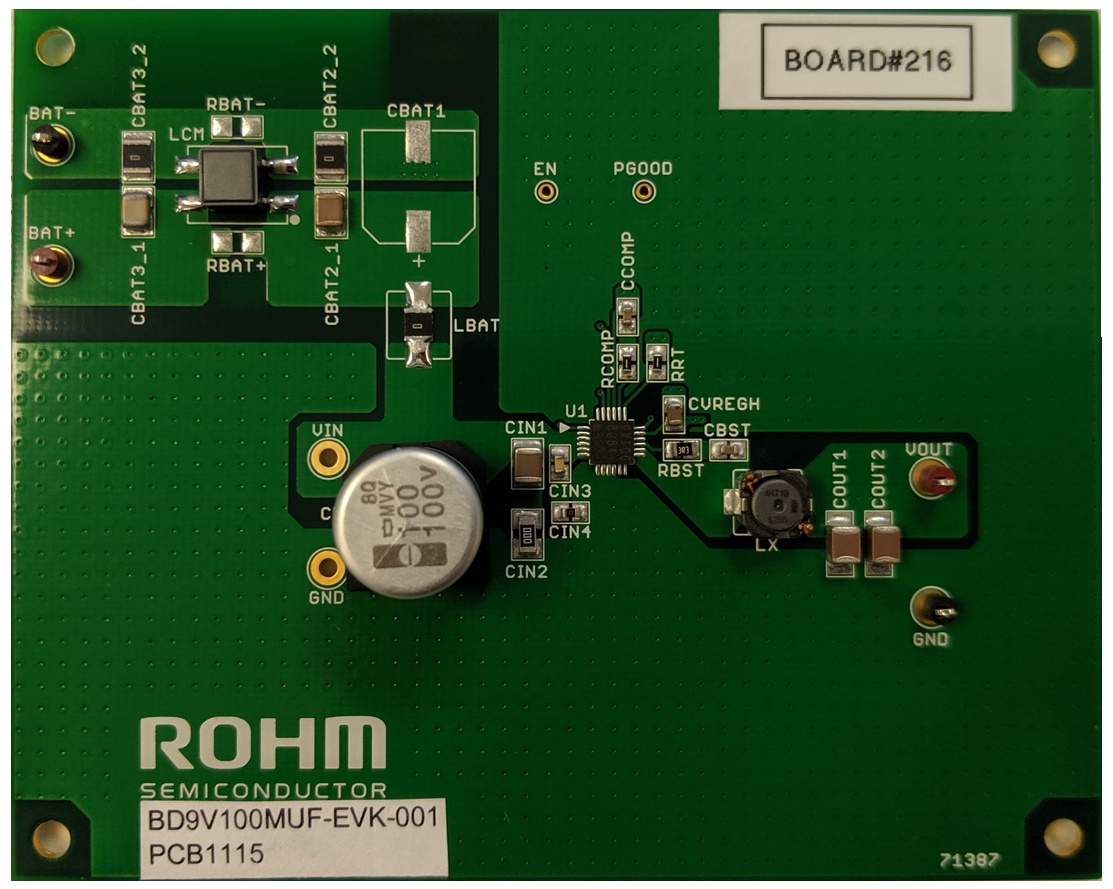 Schaltungsanordnung - ROHM Semiconductor BD9V100MUF-EVK-001 Evaluierungsboard