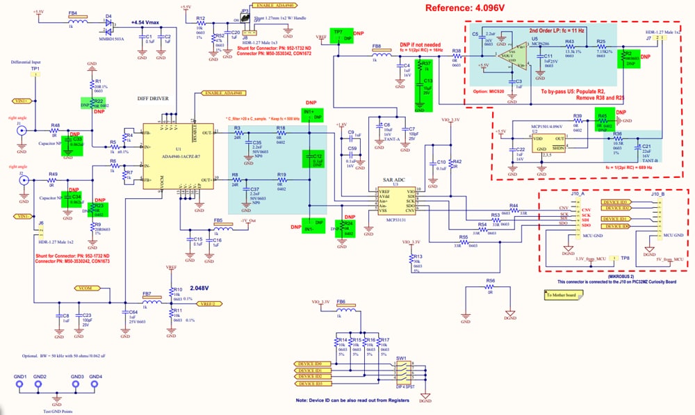 Schaltplan - Microchip Technology ADM00873 Evaluierungsboard