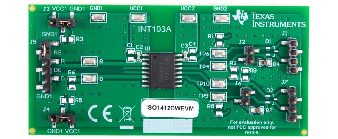 Schaltungsanordnung - Texas Instruments ISO1412DWEVM Evaluierungsmodul