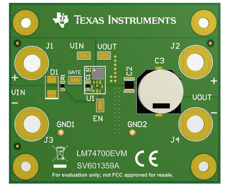 Schaltungsanordnung - Texas Instruments LM74700EVM Evaluierungsmodul