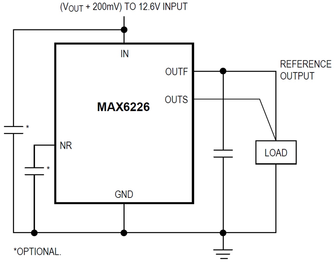 Applikations-Schaltungsdiagramm - Analog Devices / Maxim Integrated MAX6226 Spannungsreferenz