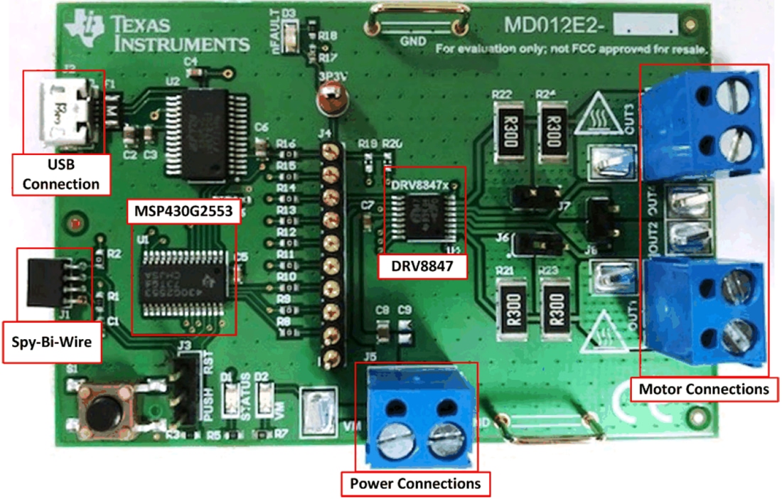 Tabelle - Texas Instruments DRV8847xEVM Treiber-Evaluierungsmodule (EVMs)
