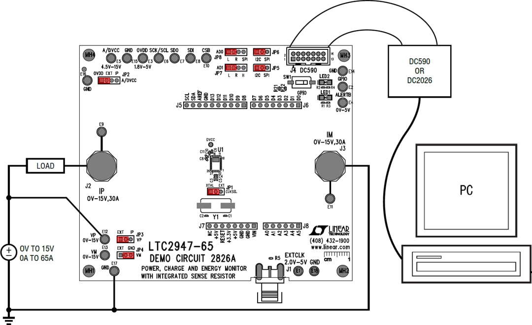 Technische Zeichnung - Analog Devices Inc. DC2826A Demonstrationsschaltung