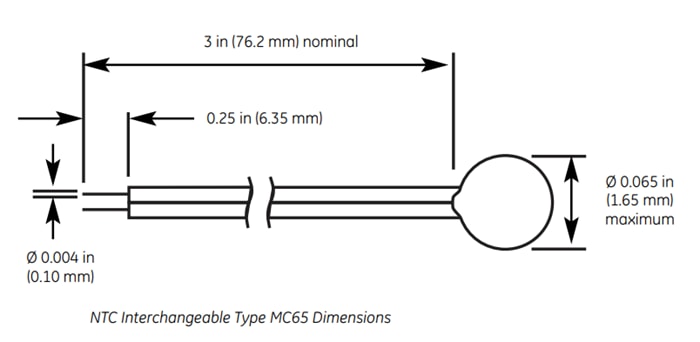 Amphenol Advanced Sensors Typ 65 Austauschbare thermometrische NTC-Thermistoren