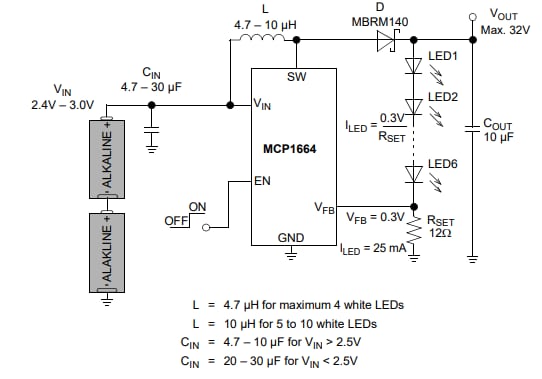 Microchip Technology MCP1664 Schaltspannungsregler