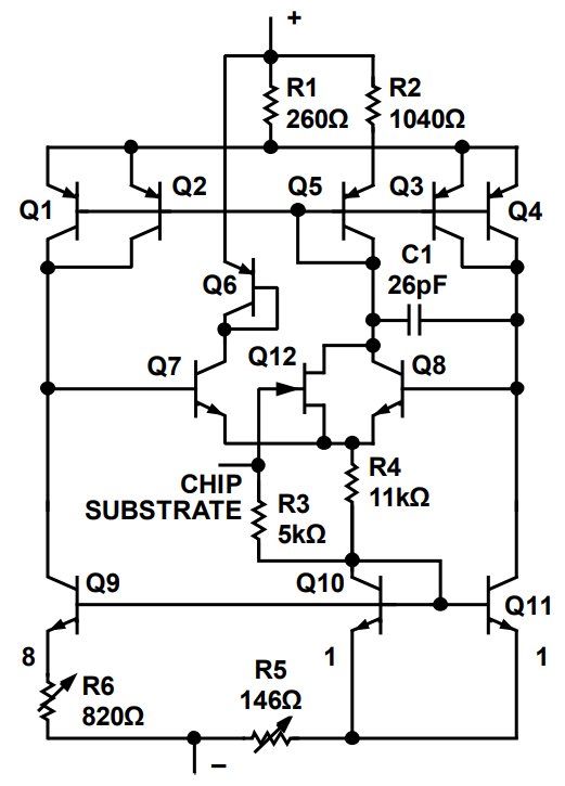 Schaltplan - Analog Devices Inc. AD590 IC-Temperatur-Transducer mit zwei Ausgängen