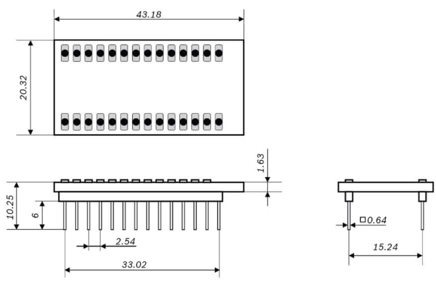 Technische Zeichnung - Bosch BMI270 Shuttle-Board